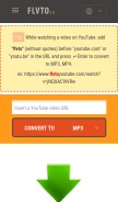 How flvto.cc looks like on a mobile device such as an iPhone.