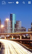 How fly2houston.com looks like on a mobile device such as an iPhone.