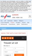 How fly4free.com looks like on a mobile device such as an iPhone.