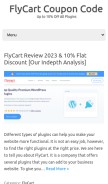 How flycartcoupon.in looks like on a mobile device such as an iPhone.