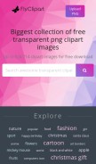 How flyclipart.com looks like on a mobile device such as an iPhone.