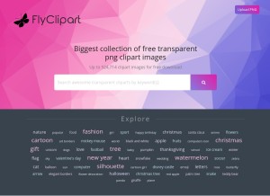 How flyclipart.com looks like on a tablet such as an iPad.
