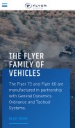 How flyerdefense.com looks like on a mobile device such as an iPhone.