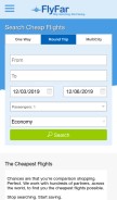 How flyfar.ca looks like on a mobile device such as an iPhone.