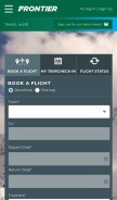 How flyfrontier.com looks like on a mobile device such as an iPhone.