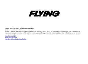 How flyingmag.com looks like on a tablet such as an iPad.
