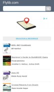 How flylib.com looks like on a mobile device such as an iPhone.