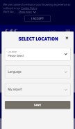 How flysas.com looks like on a mobile device such as an iPhone.