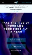 How flywheelsports.com looks like on a mobile device such as an iPhone.