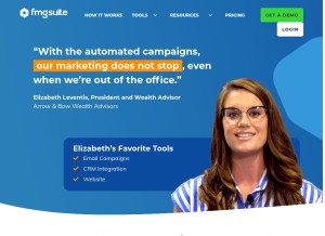 How fmgsuite.com looks like on a tablet such as an iPad.