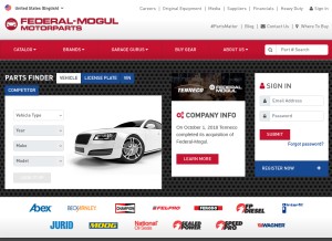 How fmmotorparts.com looks like on a tablet such as an iPad.