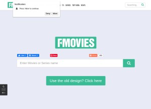 How fmovies.cloud looks like on a tablet such as an iPad.