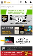 How fnac.es looks like on a mobile device such as an iPhone.