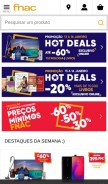 How fnac.pt looks like on a mobile device such as an iPhone.