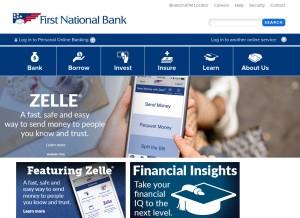 How fnb-online.com looks like on a tablet such as an iPad.