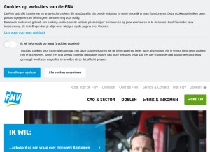 How fnv.nl looks like on a tablet such as an iPad.