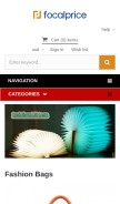 How focalprice.com looks like on a mobile device such as an iPhone.