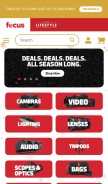 How focuscamera.com looks like on a mobile device such as an iPhone.