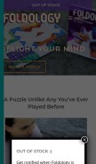 How foldologypuzzle.com looks like on a mobile device such as an iPhone.