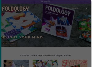 How foldologypuzzle.com looks like on a tablet such as an iPad.