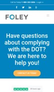 How foleyservices.com looks like on a mobile device such as an iPhone.