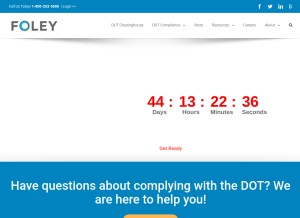 How foleyservices.com looks like on a tablet such as an iPad.