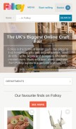 How folksy.com looks like on a mobile device such as an iPhone.