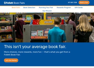 How follettbookfairs.com looks like on a tablet such as an iPad.