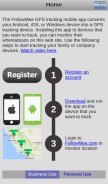 How followmee.com looks like on a mobile device such as an iPhone.