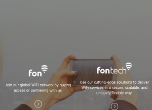 How fon.com looks like on a tablet such as an iPad.