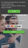 How fondy.eu looks like on a mobile device such as an iPhone.