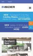 How fontagent.com looks like on a mobile device such as an iPhone.