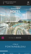 How fontainebleau.com looks like on a mobile device such as an iPhone.