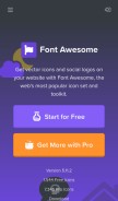 How fontawesome.com looks like on a mobile device such as an iPhone.
