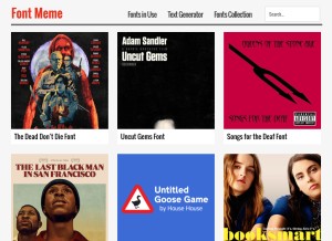 How fontmeme.com looks like on a tablet such as an iPad.