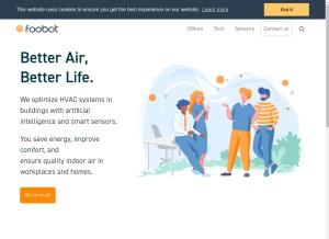 How foobot.io looks like on a tablet such as an iPad.