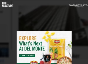 How food-management.com looks like on a tablet such as an iPad.