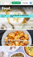 How food.com looks like on a mobile device such as an iPhone.