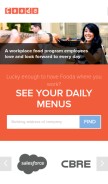 How fooda.com looks like on a mobile device such as an iPhone.