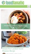 How foodfanatic.com looks like on a mobile device such as an iPhone.
