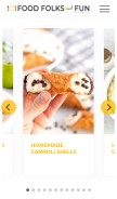 How foodfolksandfun.net looks like on a mobile device such as an iPhone.