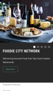 How foodiecitynetwork.com looks like on a mobile device such as an iPhone.