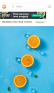 How foodiesfeed.com looks like on a mobile device such as an iPhone.