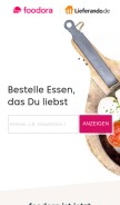 How foodora.de looks like on a mobile device such as an iPhone.