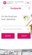 How foodpanda.sg looks like on a mobile device such as an iPhone.