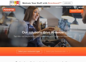 How foodtecsolutions.com looks like on a tablet such as an iPad.