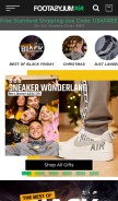 How footasylum.com looks like on a mobile device such as an iPhone.
