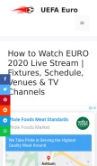 How footballeurostream.com looks like on a mobile device such as an iPhone.