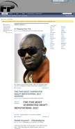 How footballpros.com looks like on a mobile device such as an iPhone.