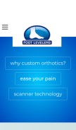 How footlevelers.com looks like on a mobile device such as an iPhone.